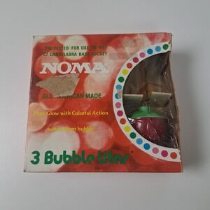 Vintage NOMA Bubble Lites C7‎ Christmas Lights 3 Pack Retro Mid Century